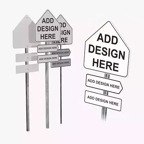 Road Signs - Customizable Pentagon Sign Assembly