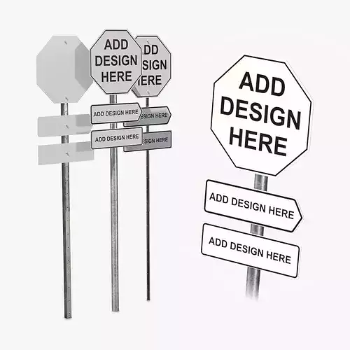 Road Signs - Customizable Octagon Sign Assembly