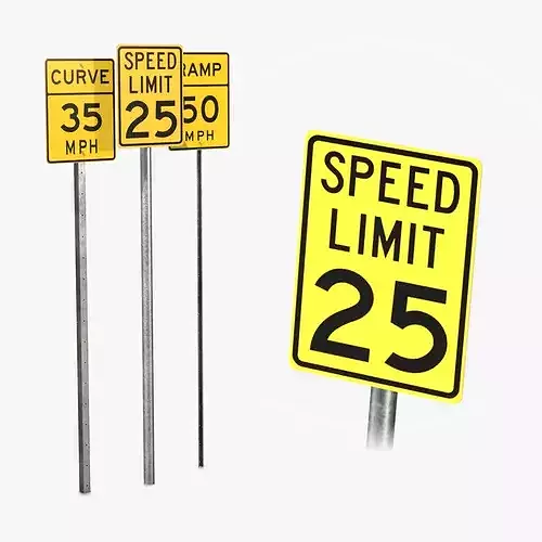 Road Signs - Advisory Speed