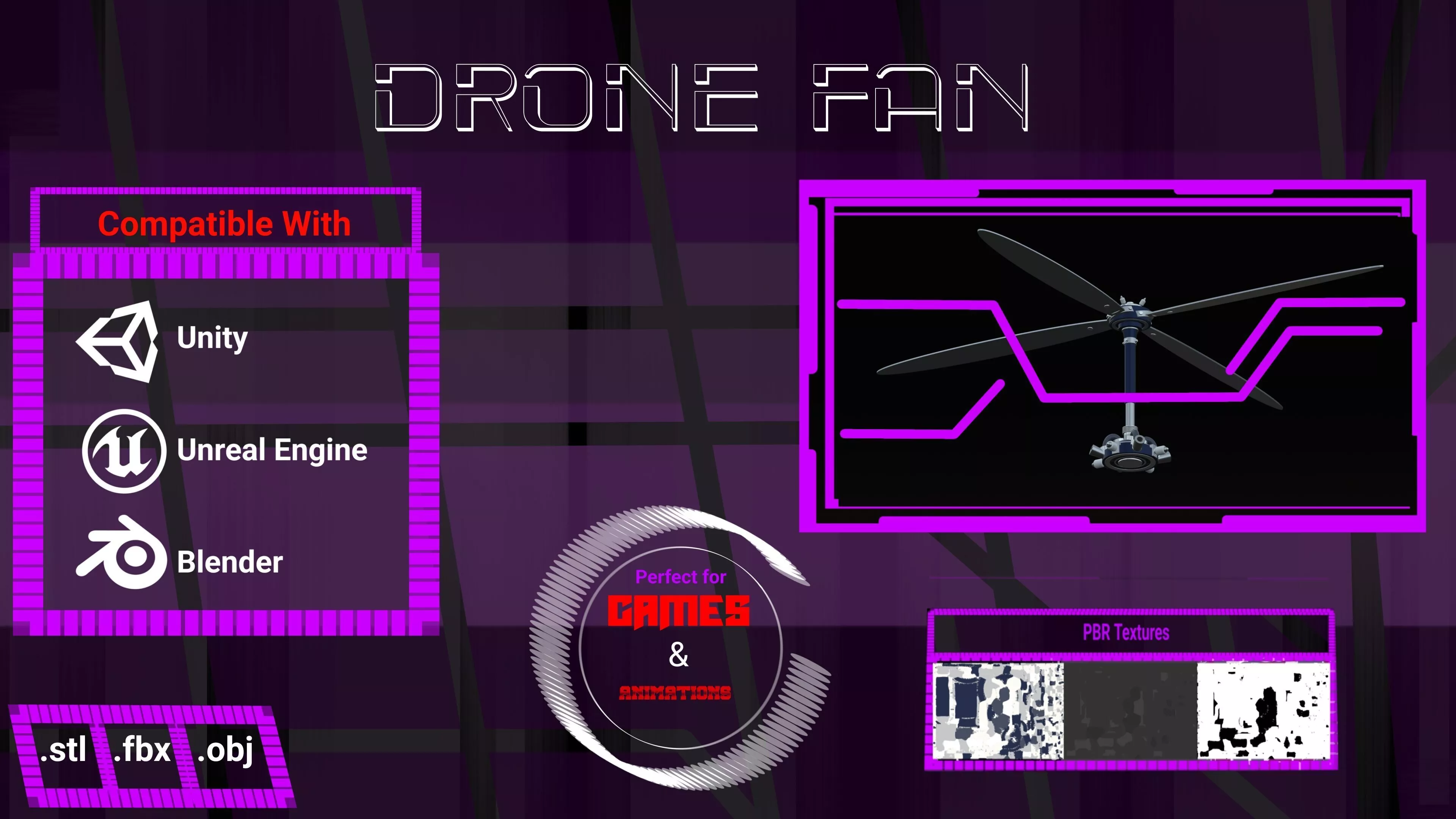Drone Fan Free 3D model