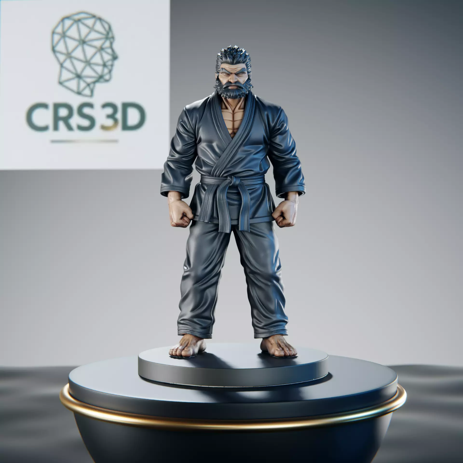 Kuroki Gensai Statue - Kengan Ashura Devil Lance 3D print model