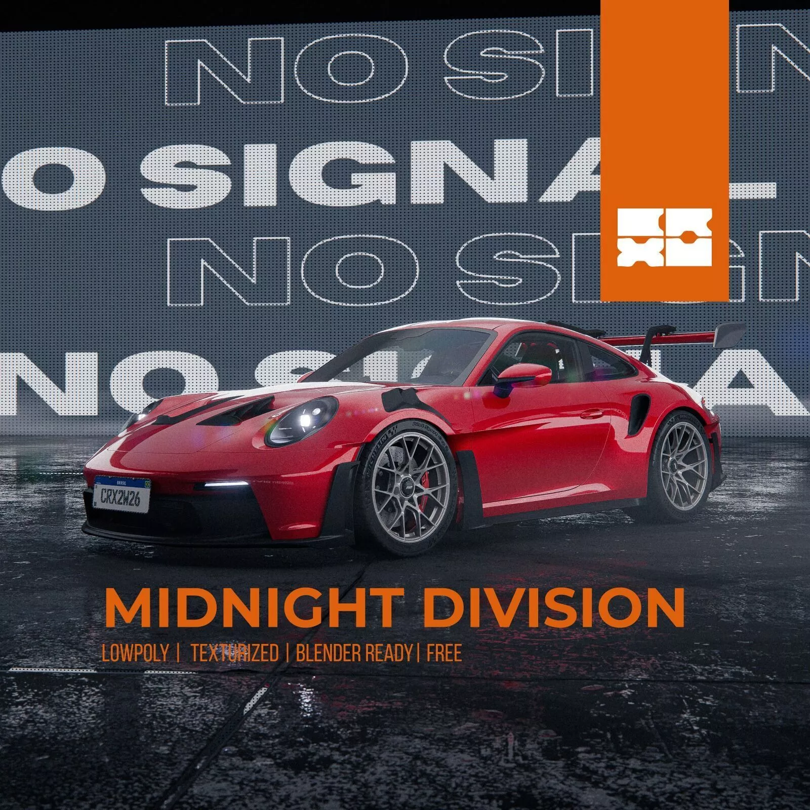 AUTOMOTIVE SCENE - UNBOUND - FREE BLENDER SCENE Free low-poly 3D model