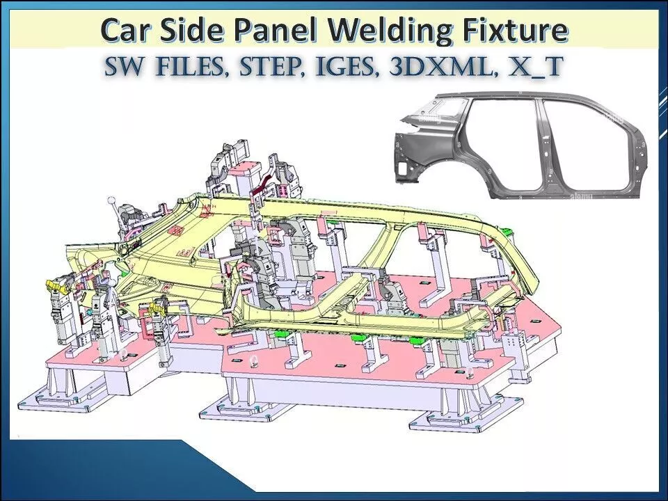 Car Side Panel Welding Fixture 3D CAD Model 3D model