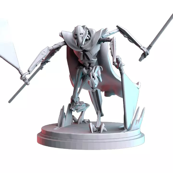 Roger 4 Arms 3D Print STL Miniature RPG 3D print model