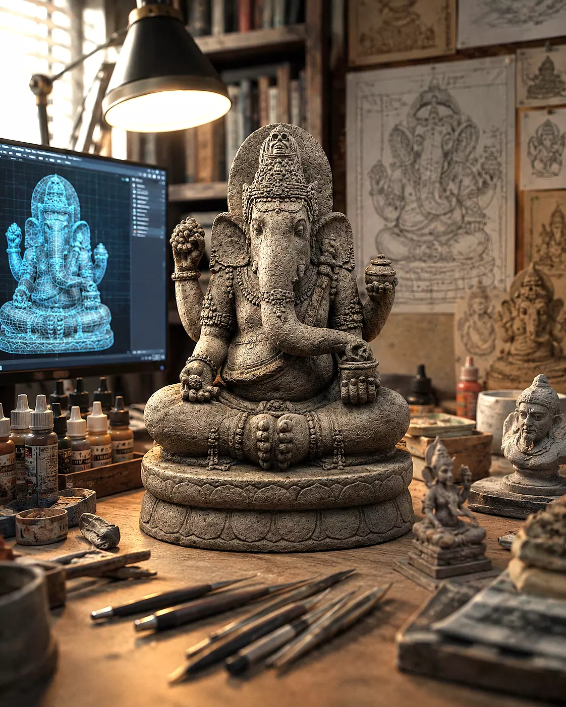 Arca Ganesha Majapahit Indonesia 3D print model