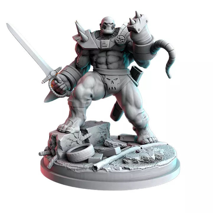 War Hulk 3D Print STL Miniature RPG 3D print model