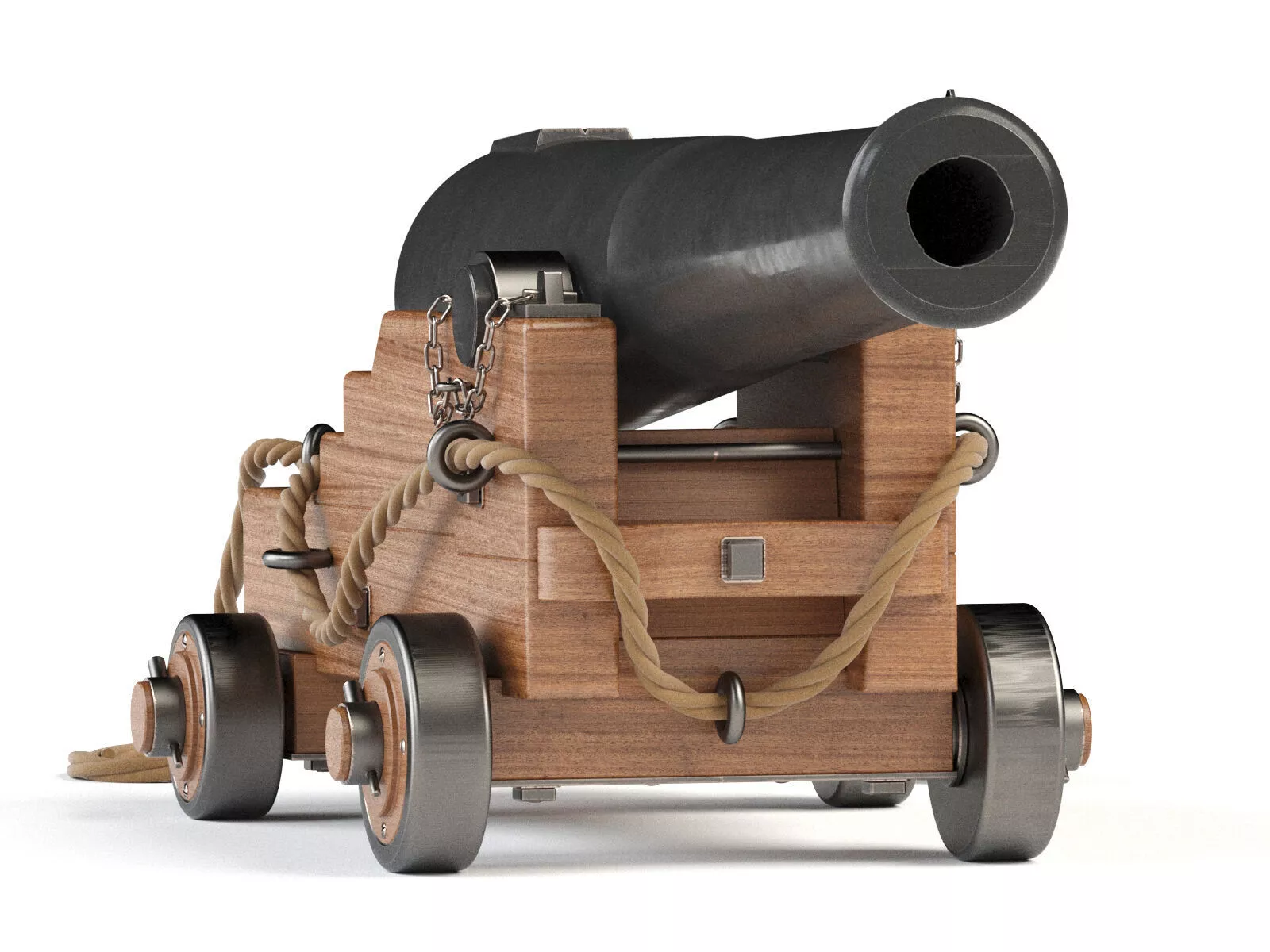 36-lbs Naval Cannon 3D model