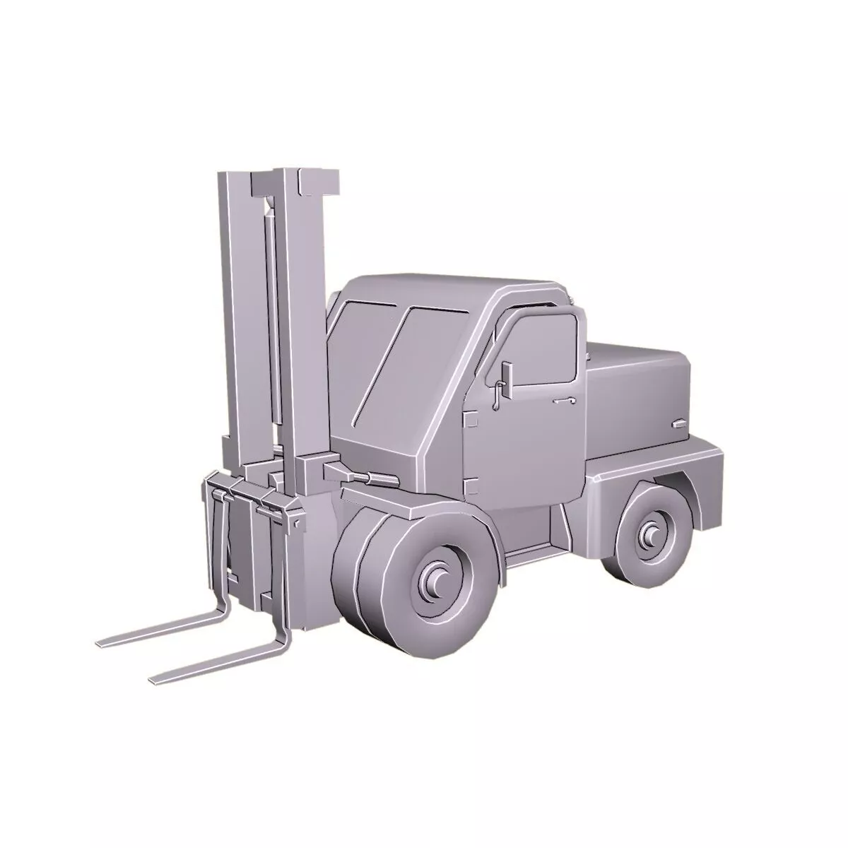 Heavy Forklift Industrial Cargo Loader Detailed 3D Print Model 3D print model