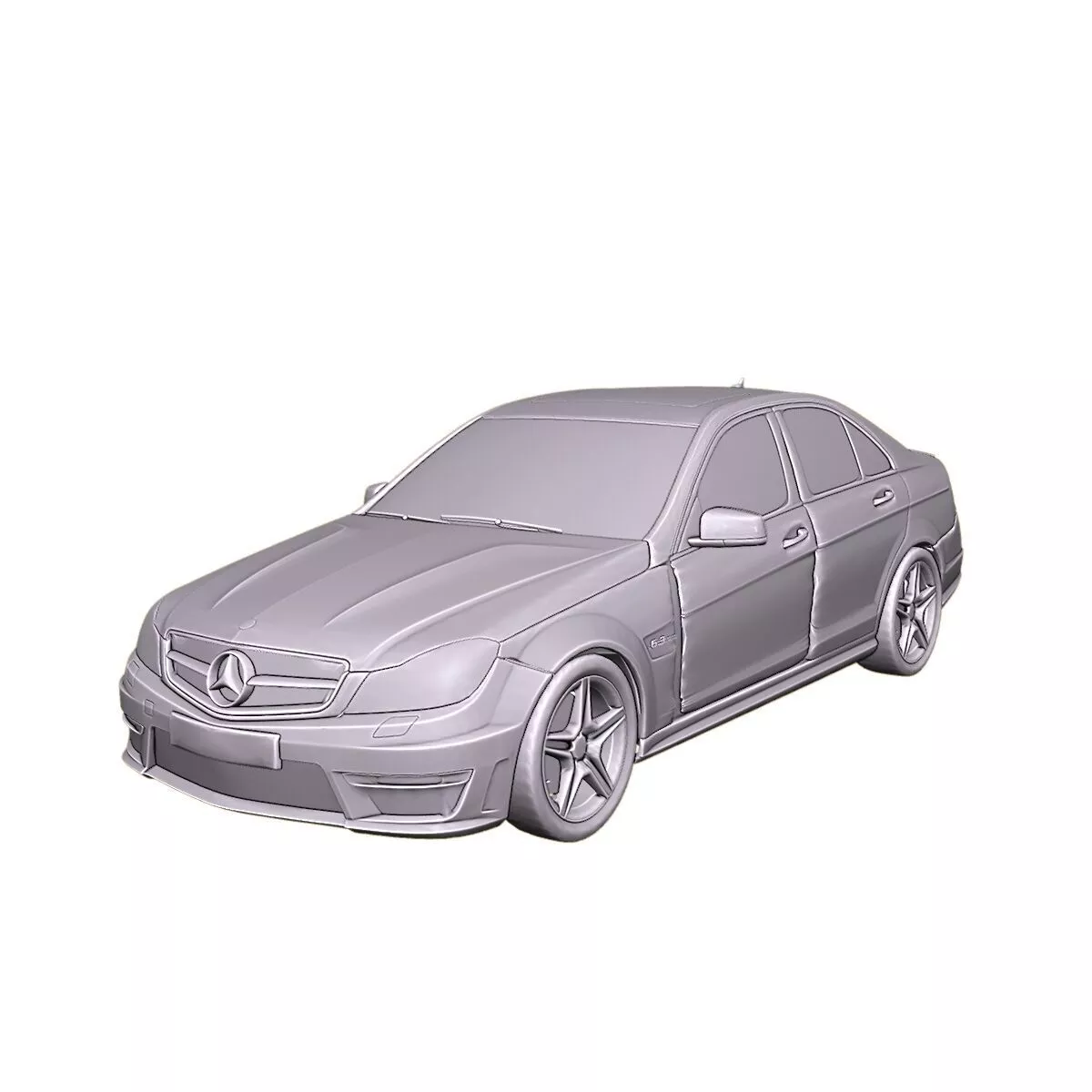 Mercedes-Benz Car Detailed 3D Print Model 3D print model