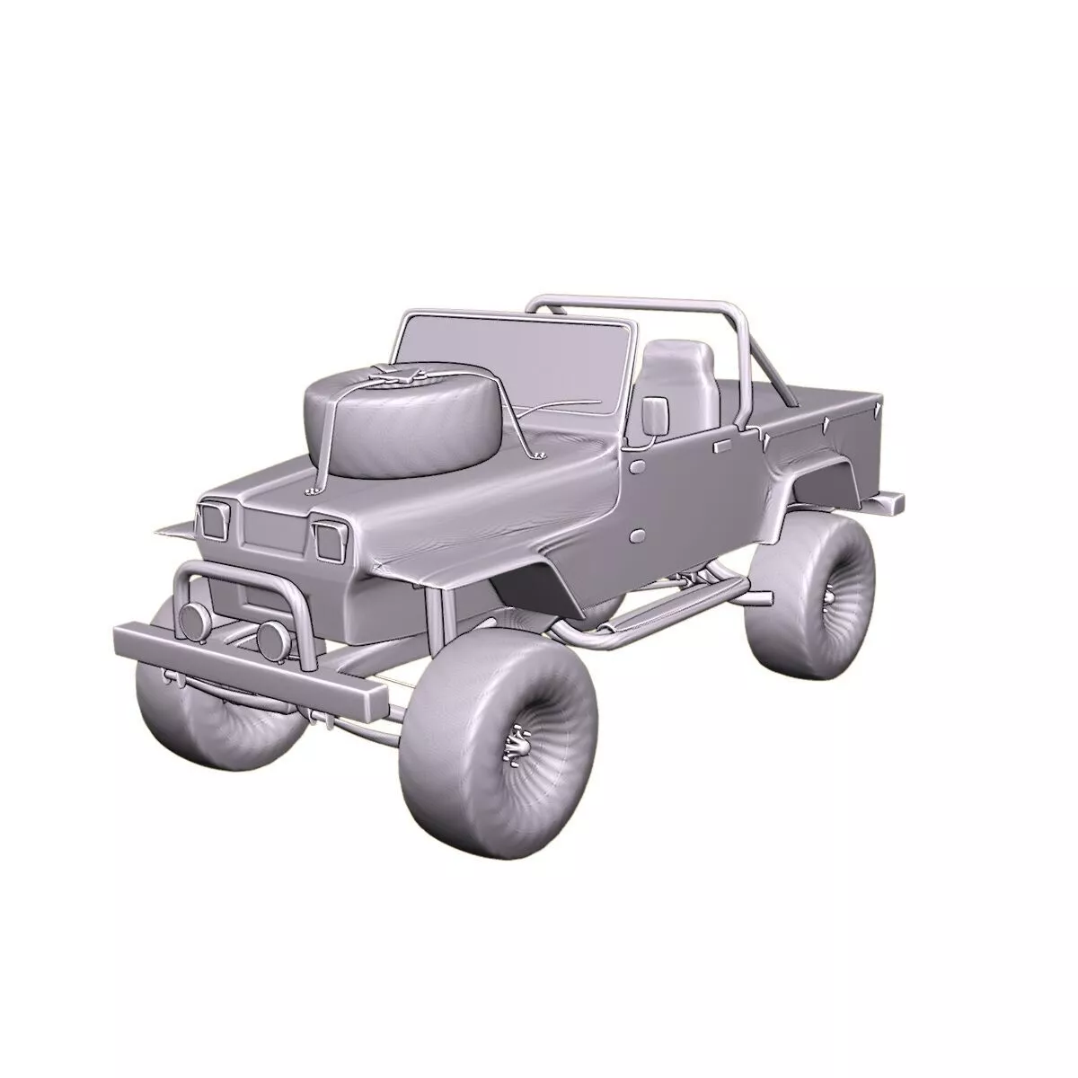 Offroad Car 4x4 All-Terrain SUV Detailed 3D Print Model 3D print model