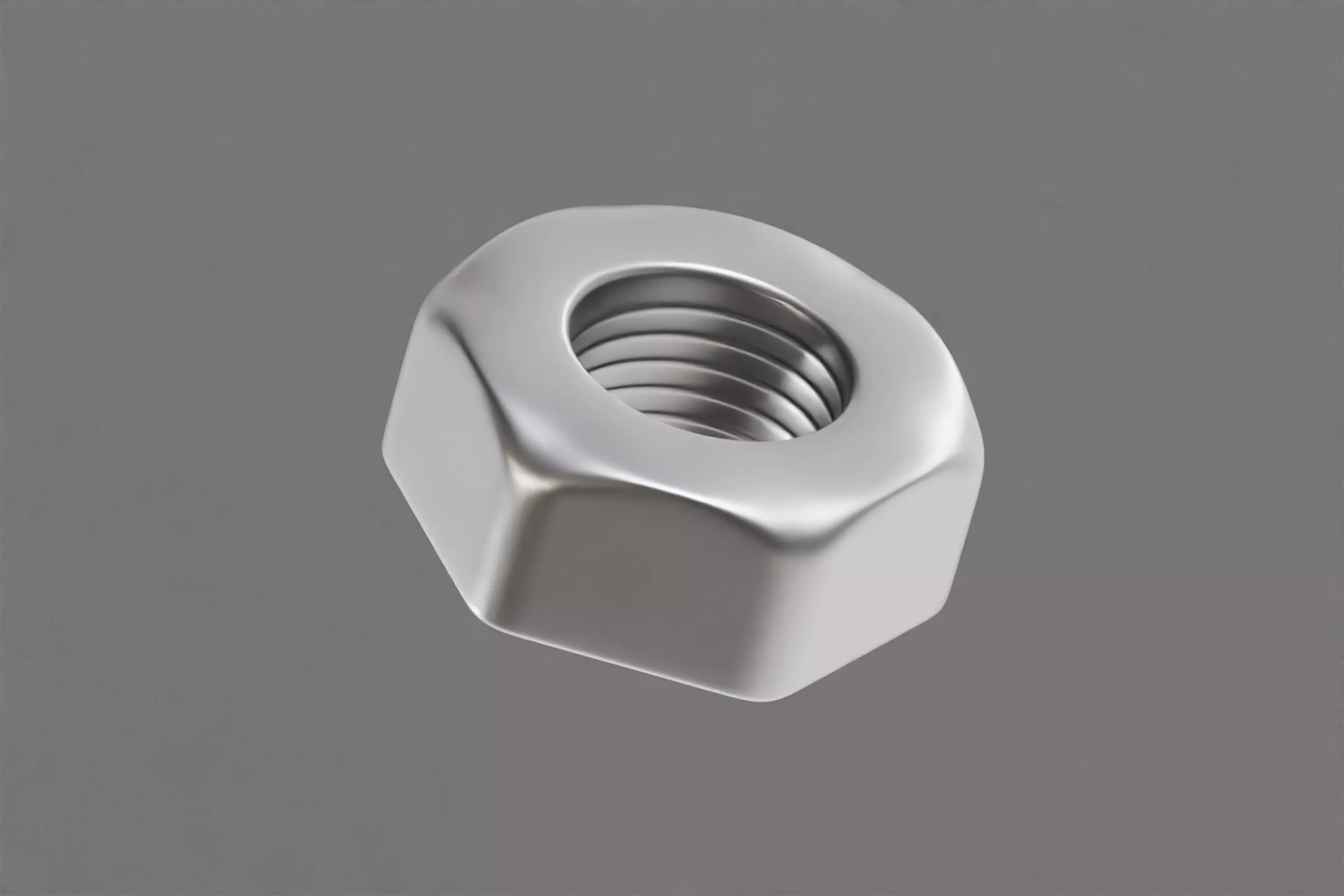 Nut Metalic Low-poly 3D model