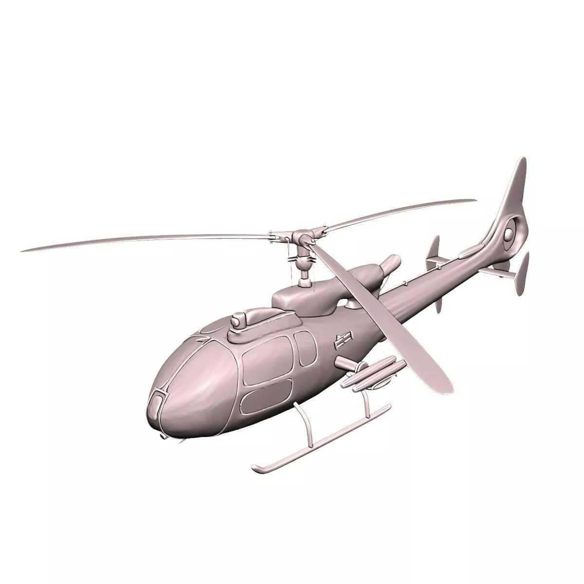 Military Utility Helicopter 3D Print Model 3D print model