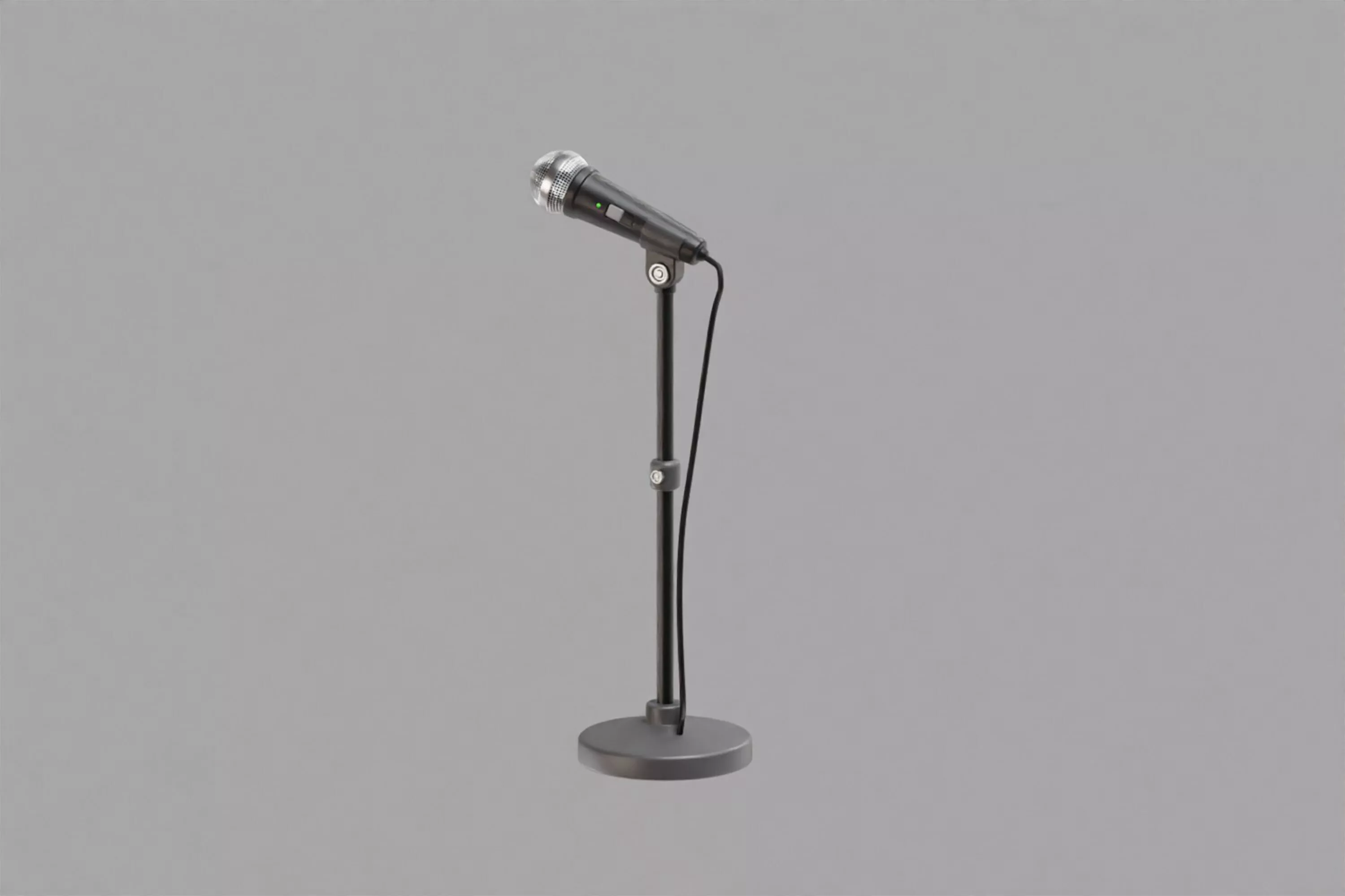 Microphone with stand Low-poly 3D model