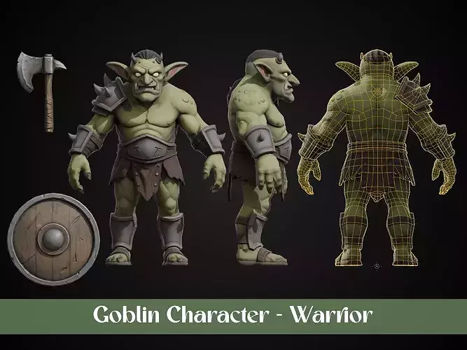 Stylized Goblin Character - Warrior