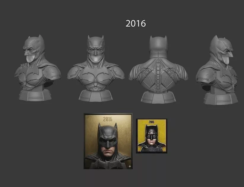 2016 Batman Cowl Bust 3D print model