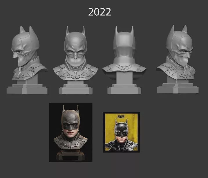 2022 Batman Cowl Bust 3D print model