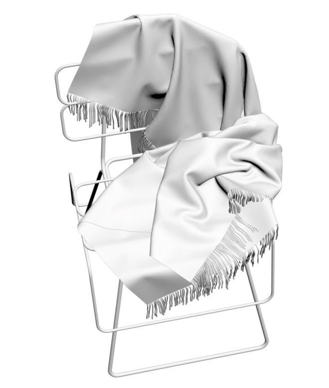 Blanket for a chair 3D model_1