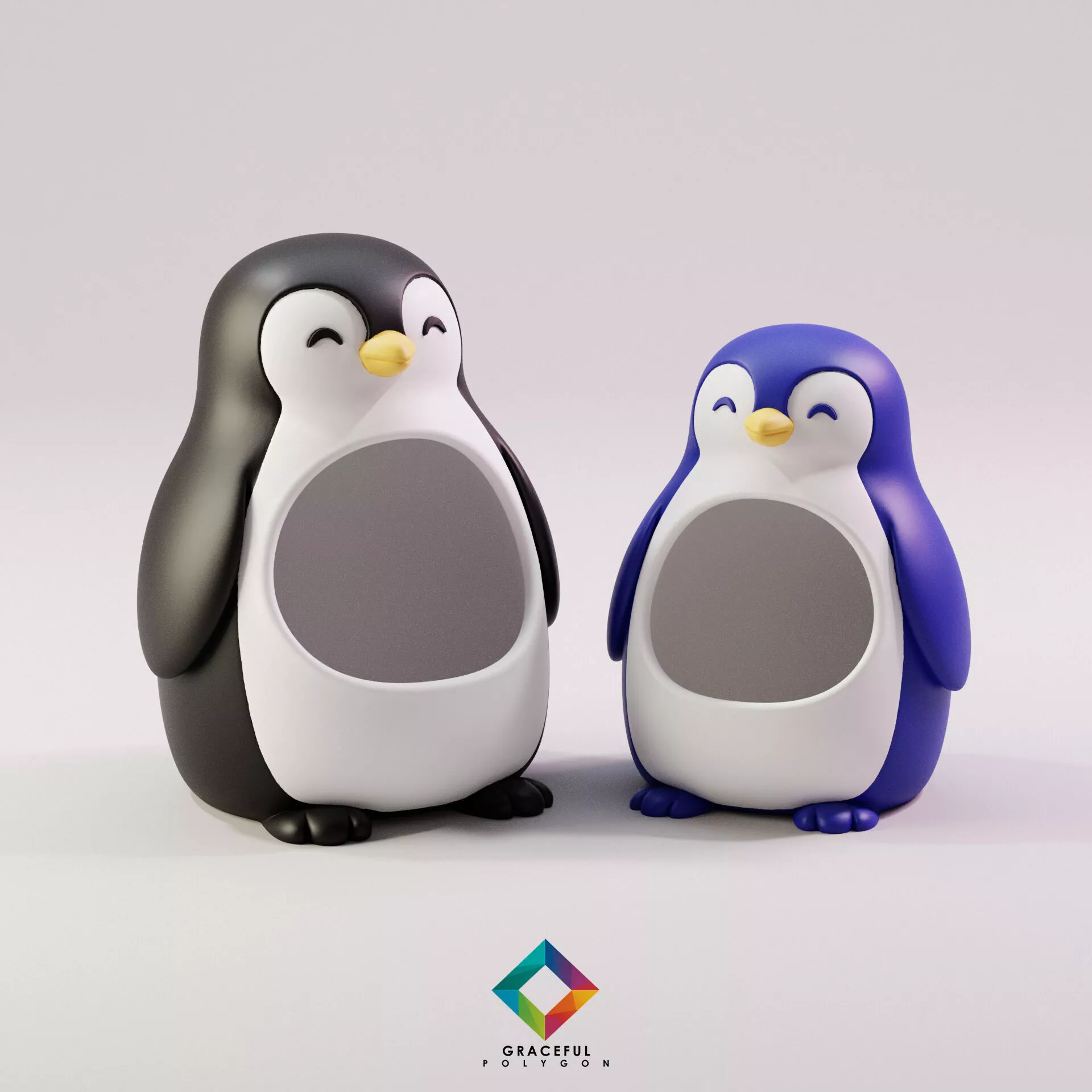 PENGUIN CASE CHIBI CUTE GRACEFULPOLYGONS 3D print model