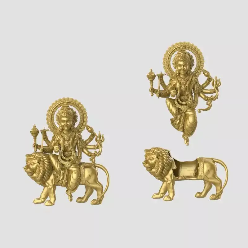 Sherawali mata stl file-2 3D print model