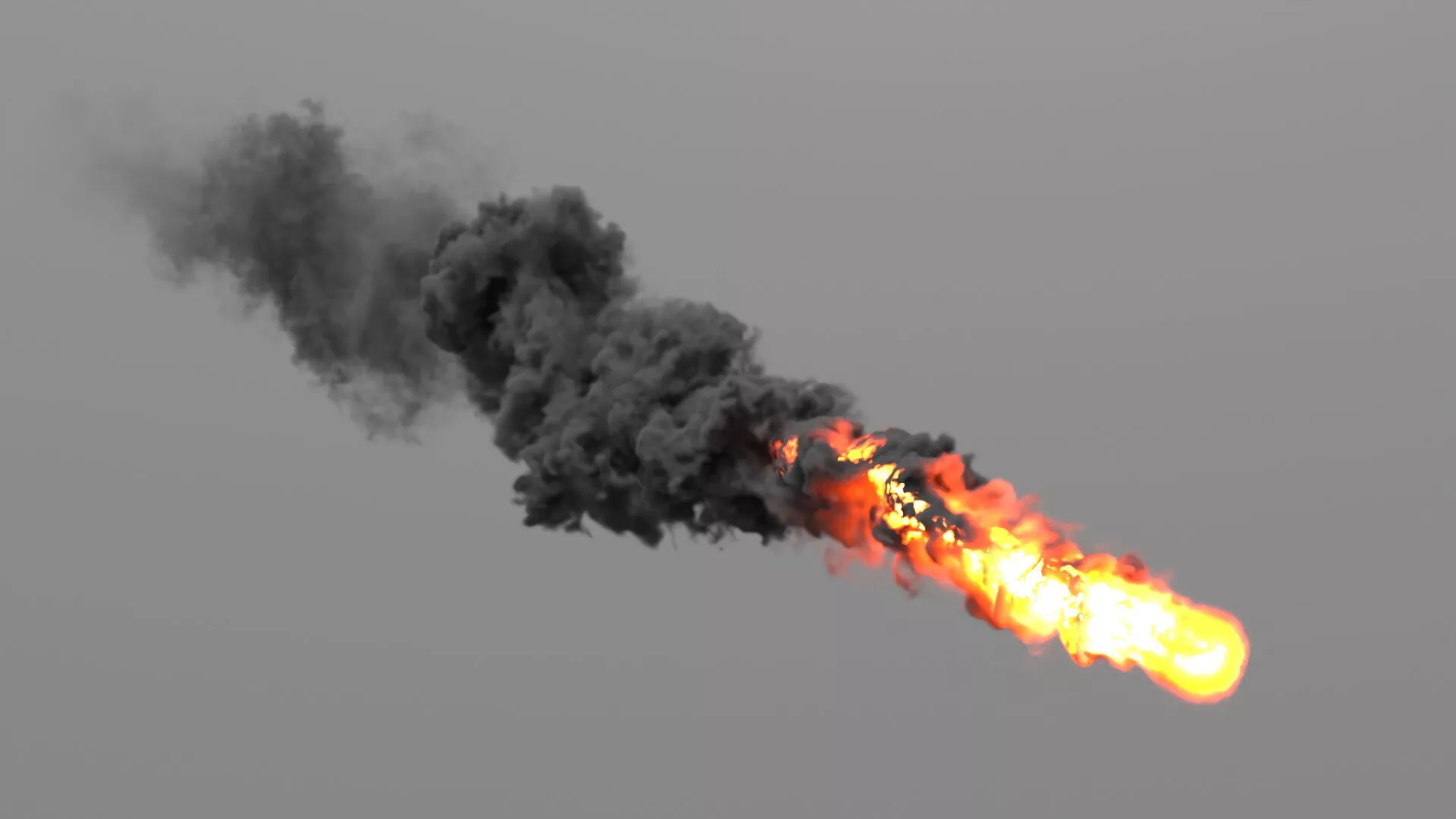 Falling Small Meteor Animated VDB For Blender 3D model