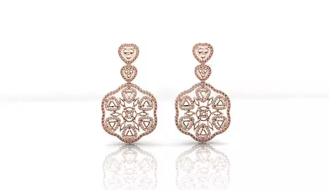 triangle marquise and prince high jewelry earring