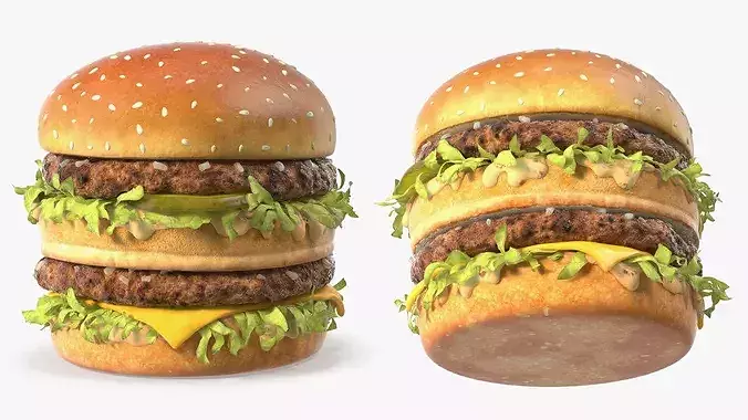 McDonalds Big Mac Burger 3D model 4