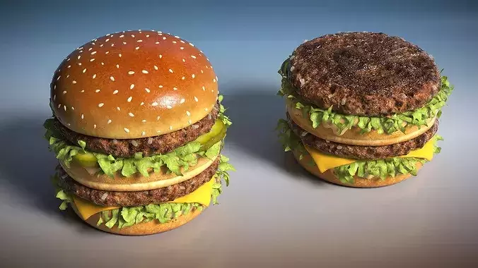 McDonalds Big Mac Burger 3D model 3