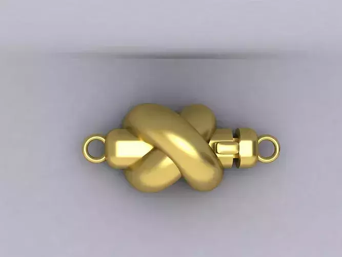 Bold Infinity Knot Push Button Box Clasp