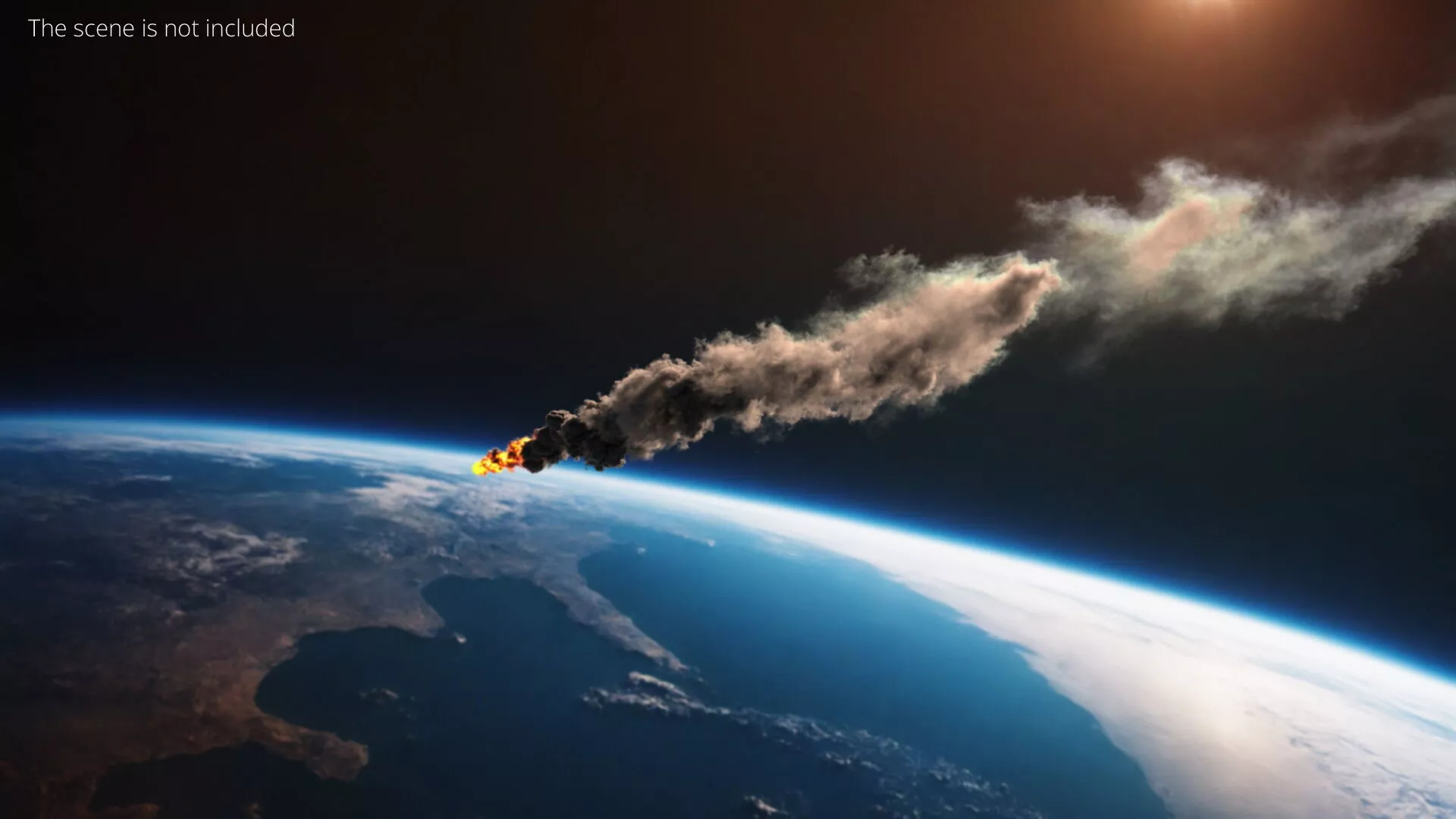 Spaceborne Small Meteor Tail VDB For Blender 3D model