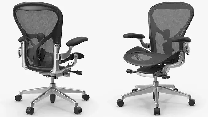 Herman Miller Aeron Ergonomic Office Chair Black 3D model