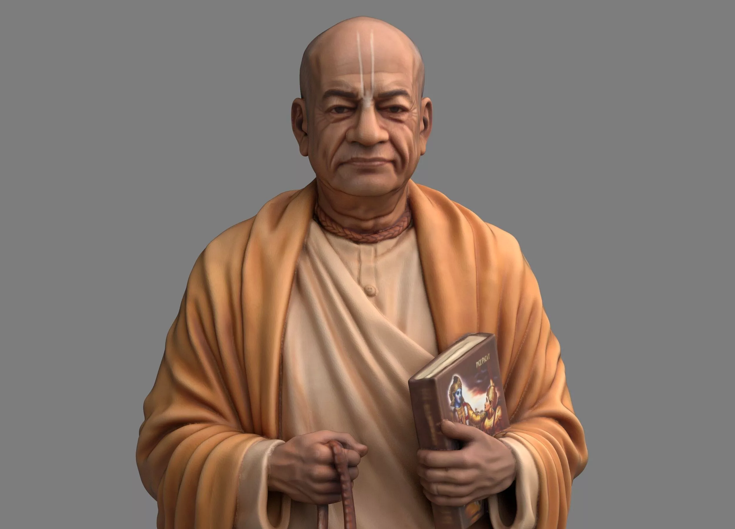Shri Gurvashtakam - Iskon Temple Guruji Low-poly 3D model