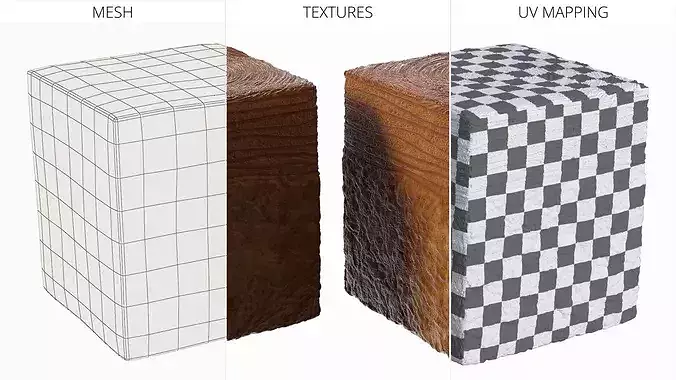 Cube Croissant Pastry Plain 3D model 7