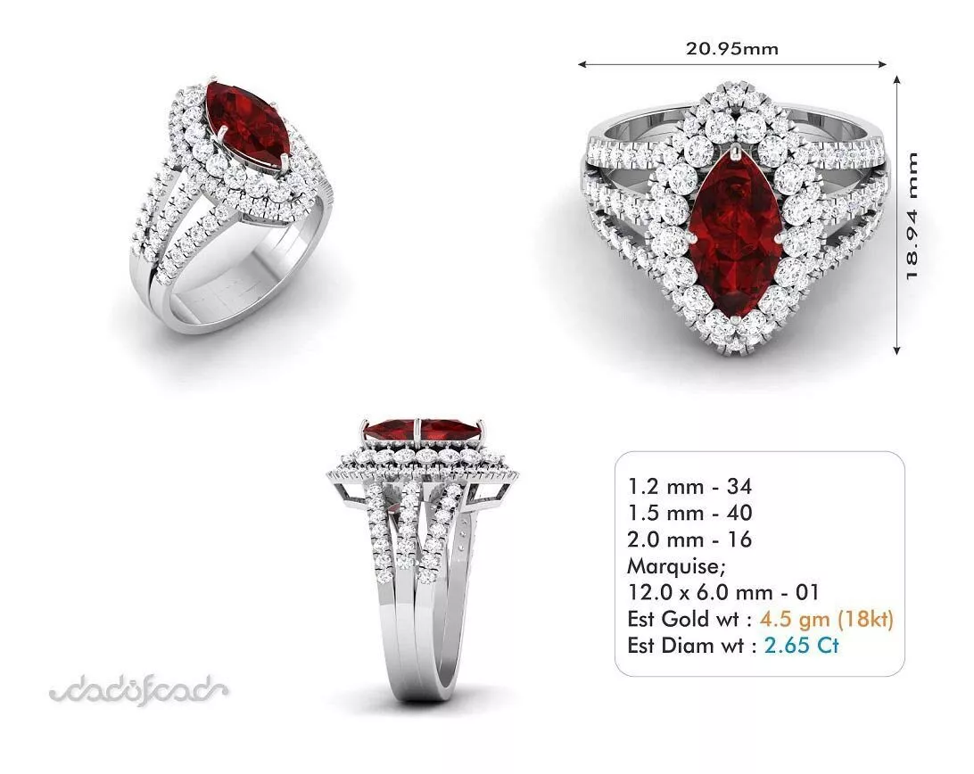 SILVER AND GOLD SOLITAIRE RING 3D print model