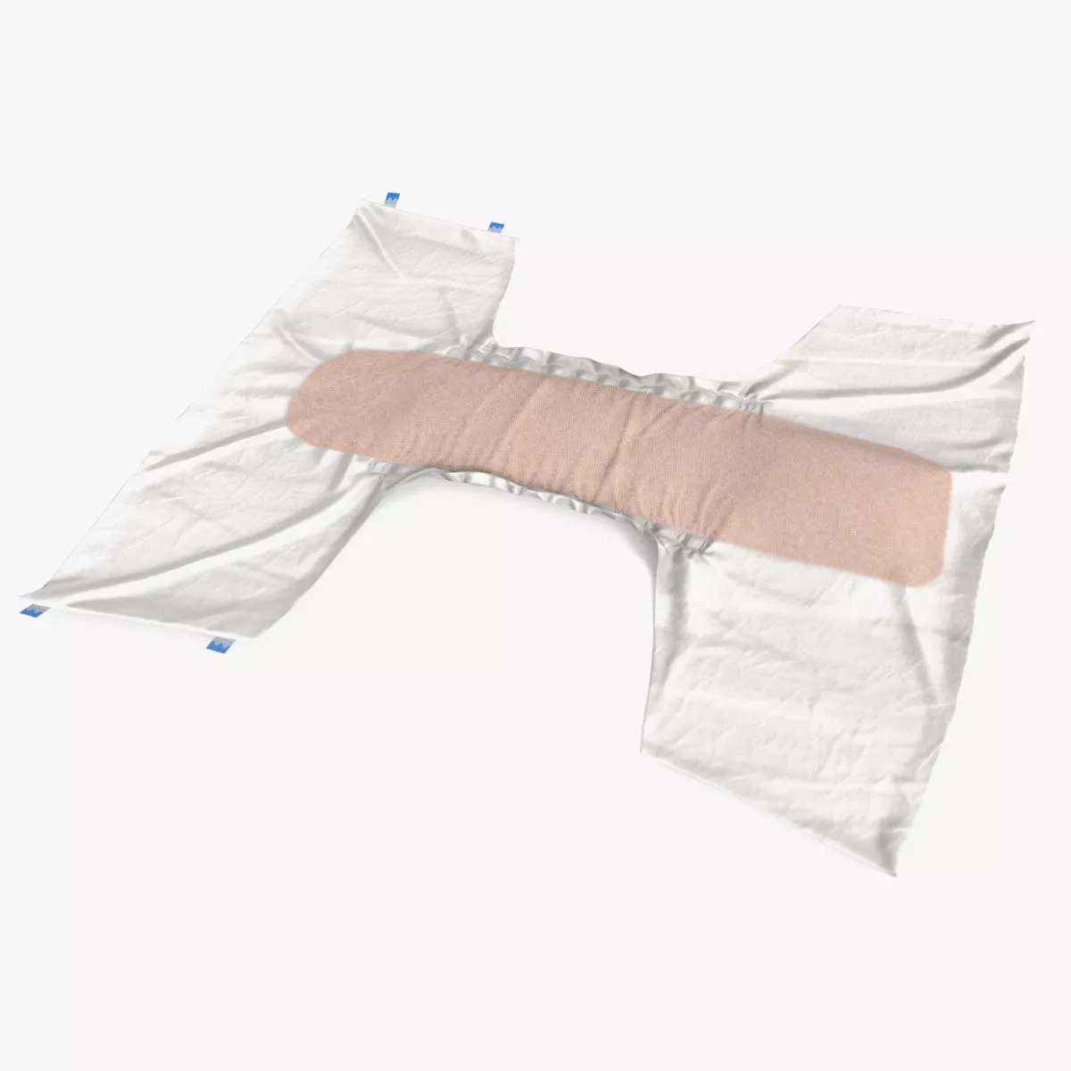 Medical Absorbent Adult Diaper Unfolded Clothing 3D model