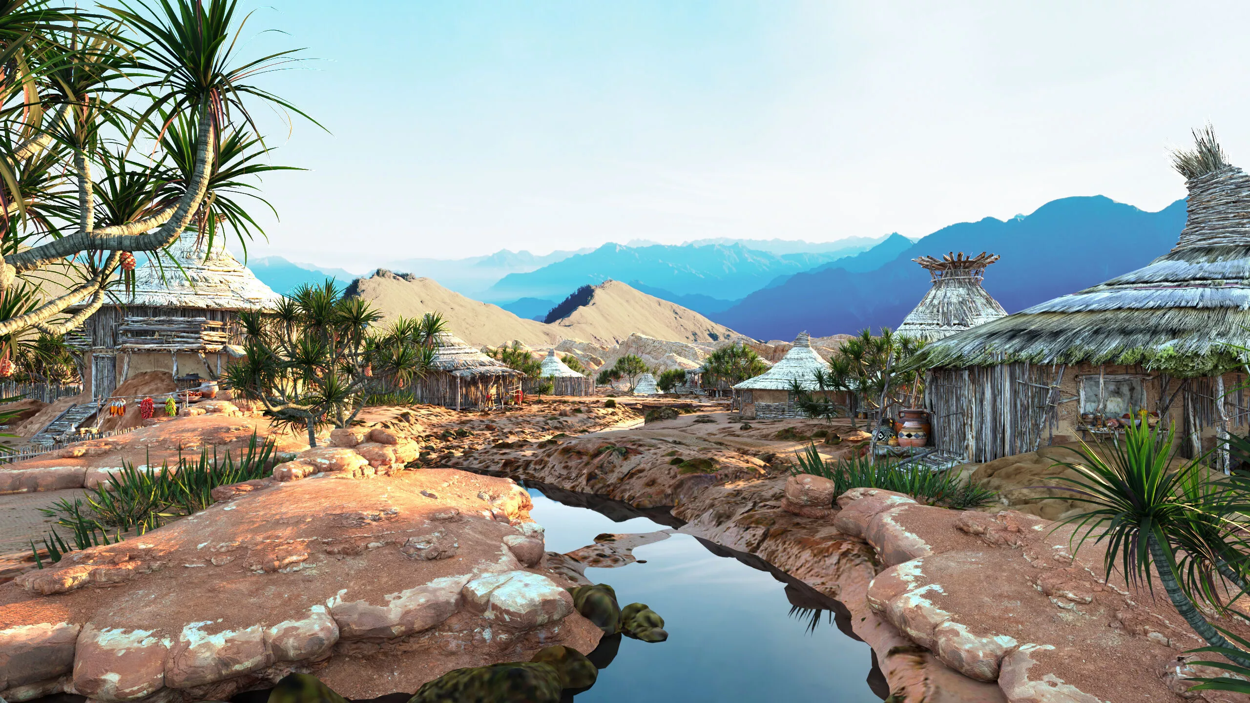 Primitive Valley Tribe 3D model