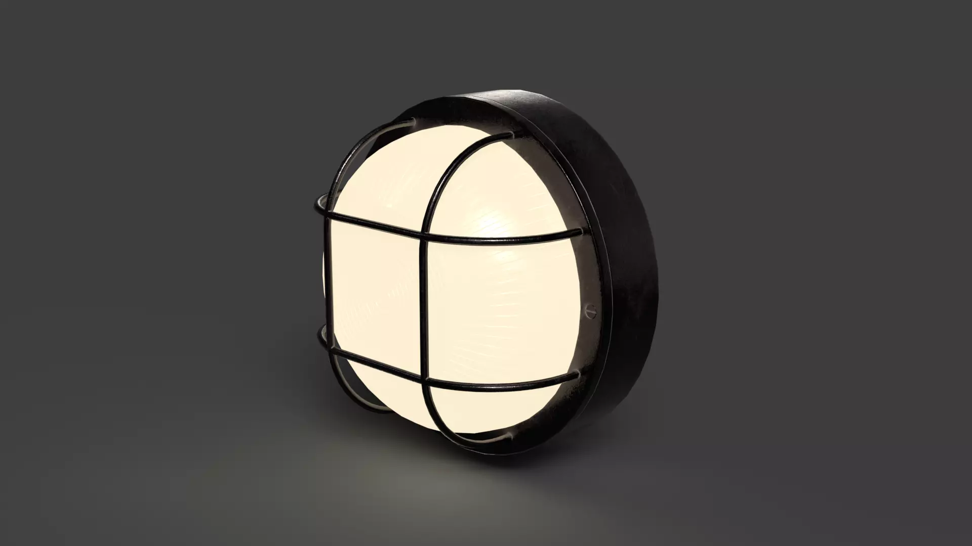 Industrial Bulkhead Wall Light Low-poly 3D model