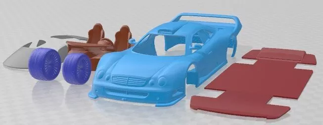Mercedes Benz CLK GTR AMG 1999 Printable Car 3D print model