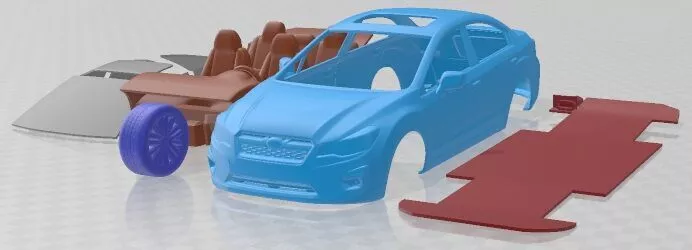 Subaru Impreza Sedan 2013 Printable Car 3D print model