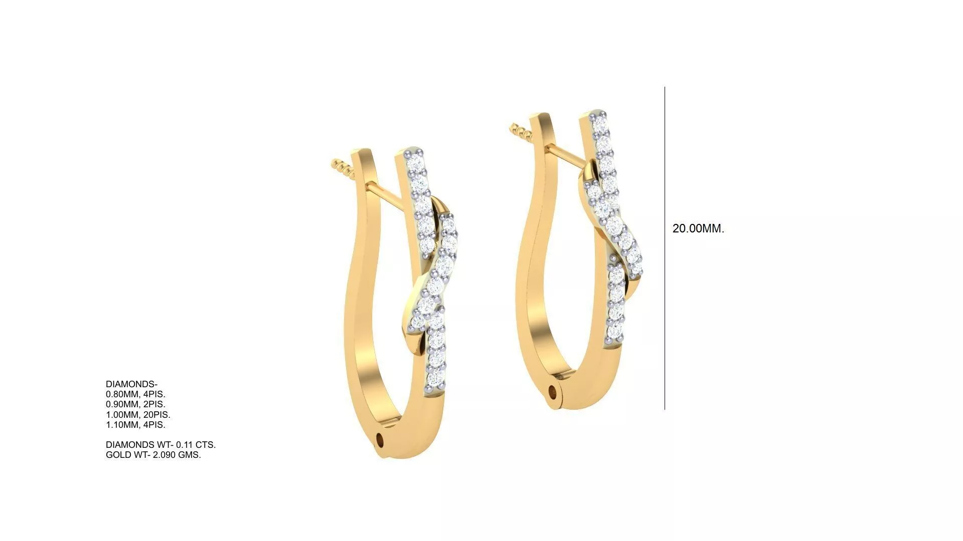 Fancy Bali Earring for Women 3D Print 3D print model