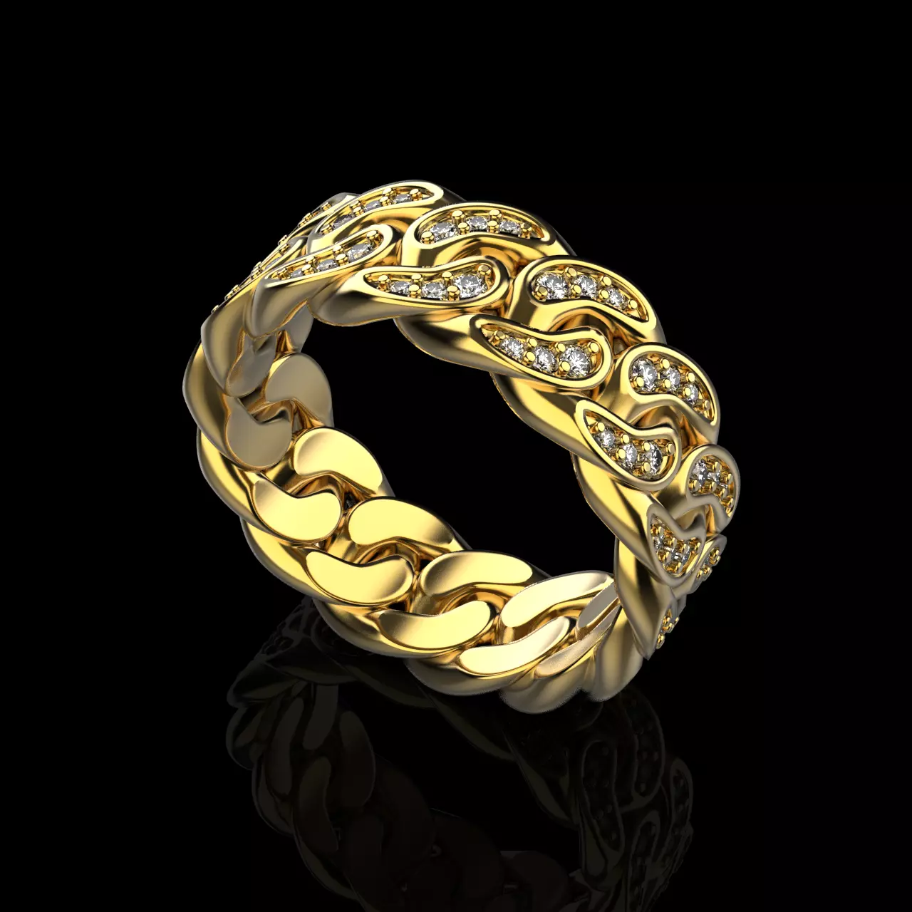 cuban ring 0058 3D print model