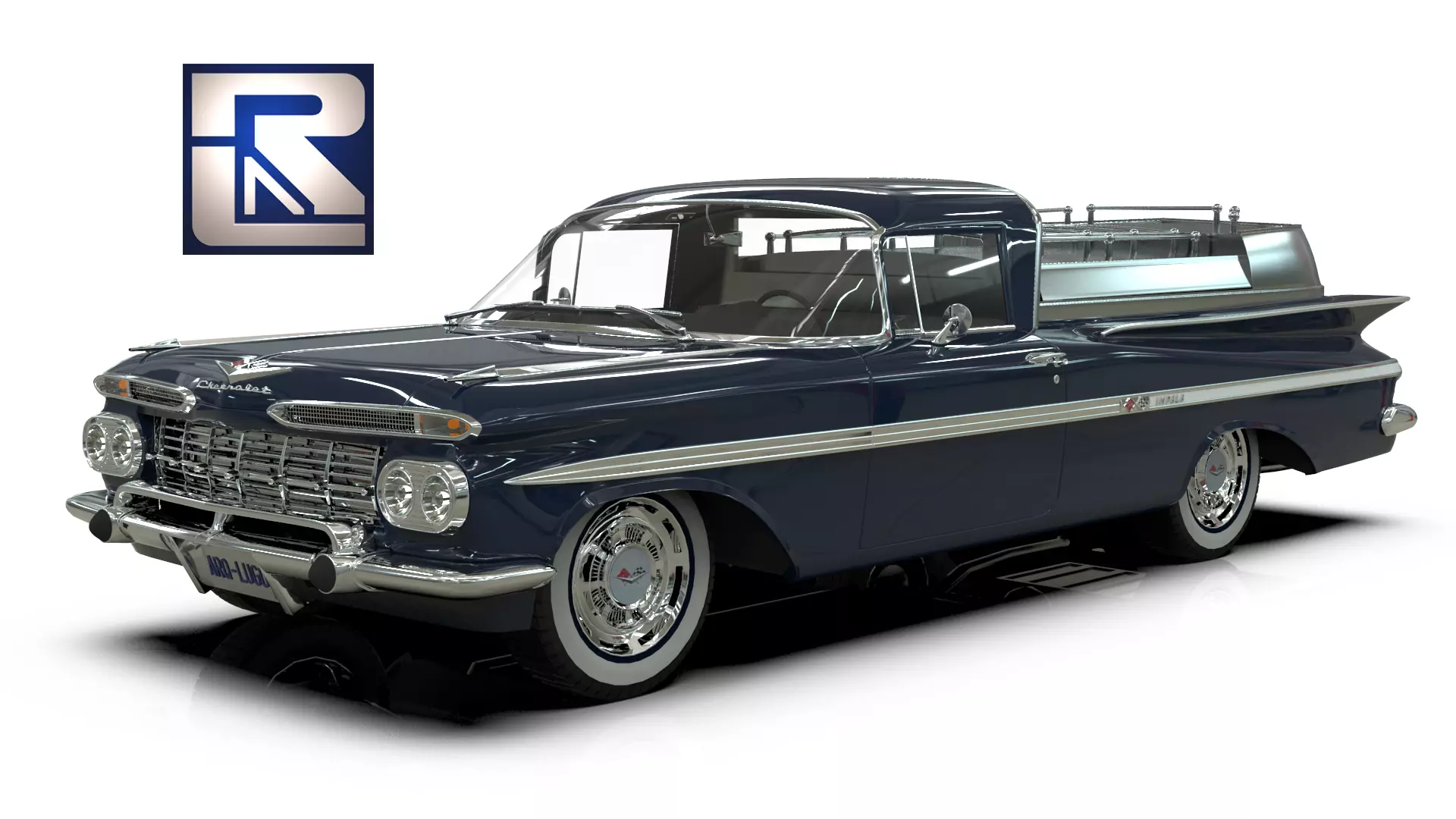 1959 Impala Funeral Flower Car 3D model