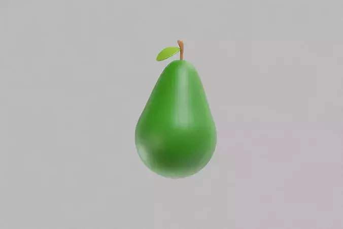 Avocado Low-poly 3D model 4