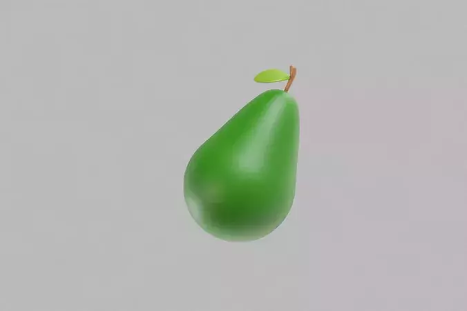 Avocado Low-poly 3D model 3