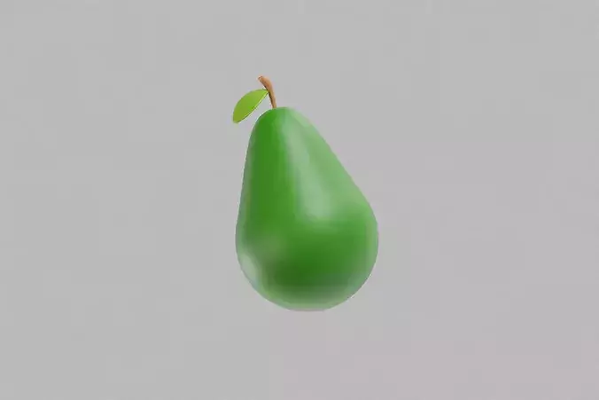 Avocado Low-poly 3D model 2