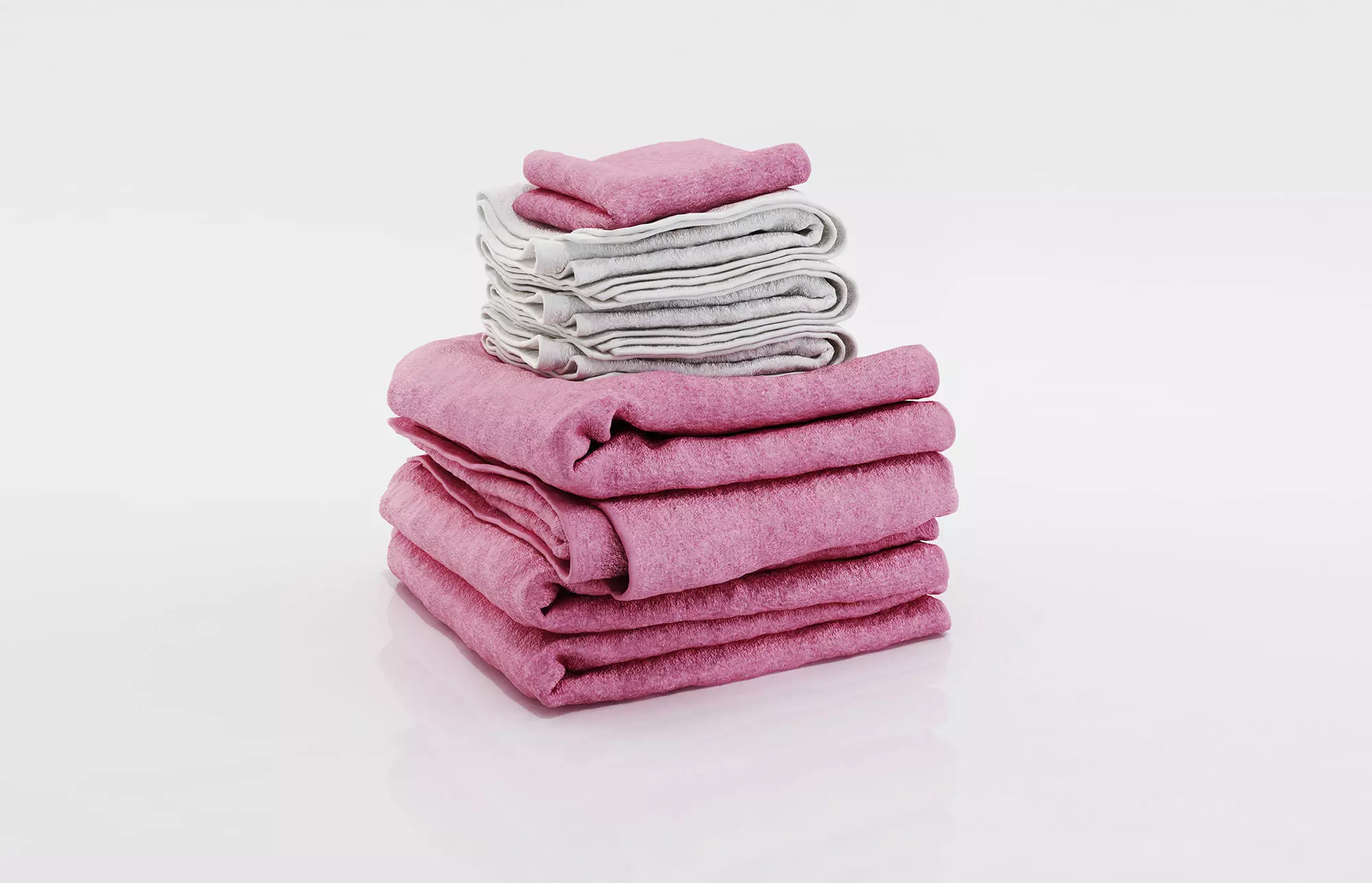 Bundle of small and big towels 3D model