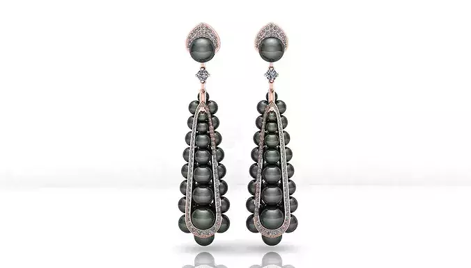 full pearl and pave diamond high jewelry earring