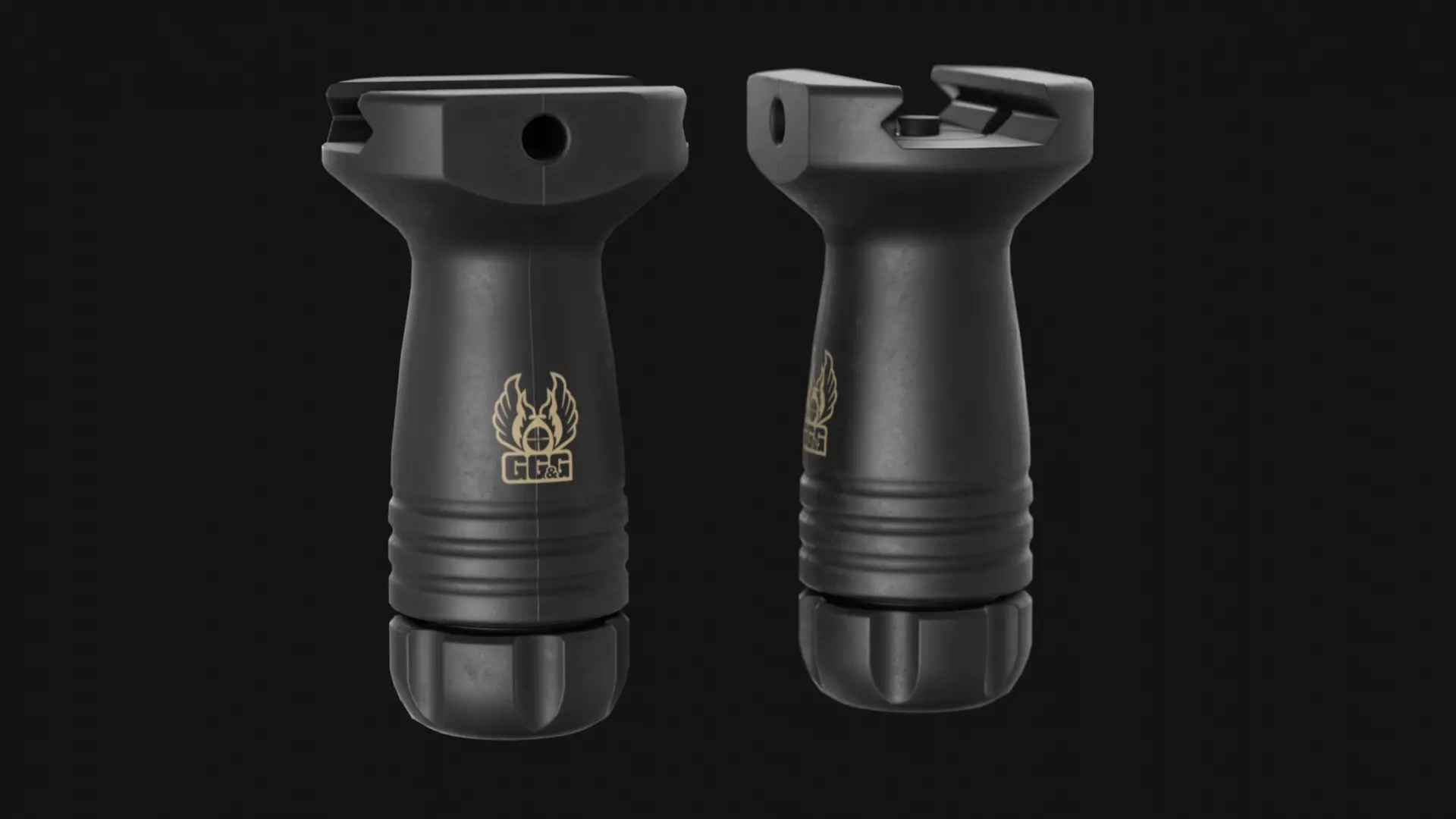 GGG SFG-1 Stubby Foregrip for Picatinny Rail - Game Asset Low-poly 3D model