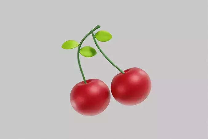 Cherry  Low-poly 3D model 5