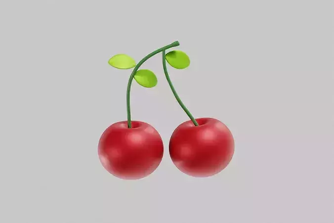 Cherry Low-poly 3D model