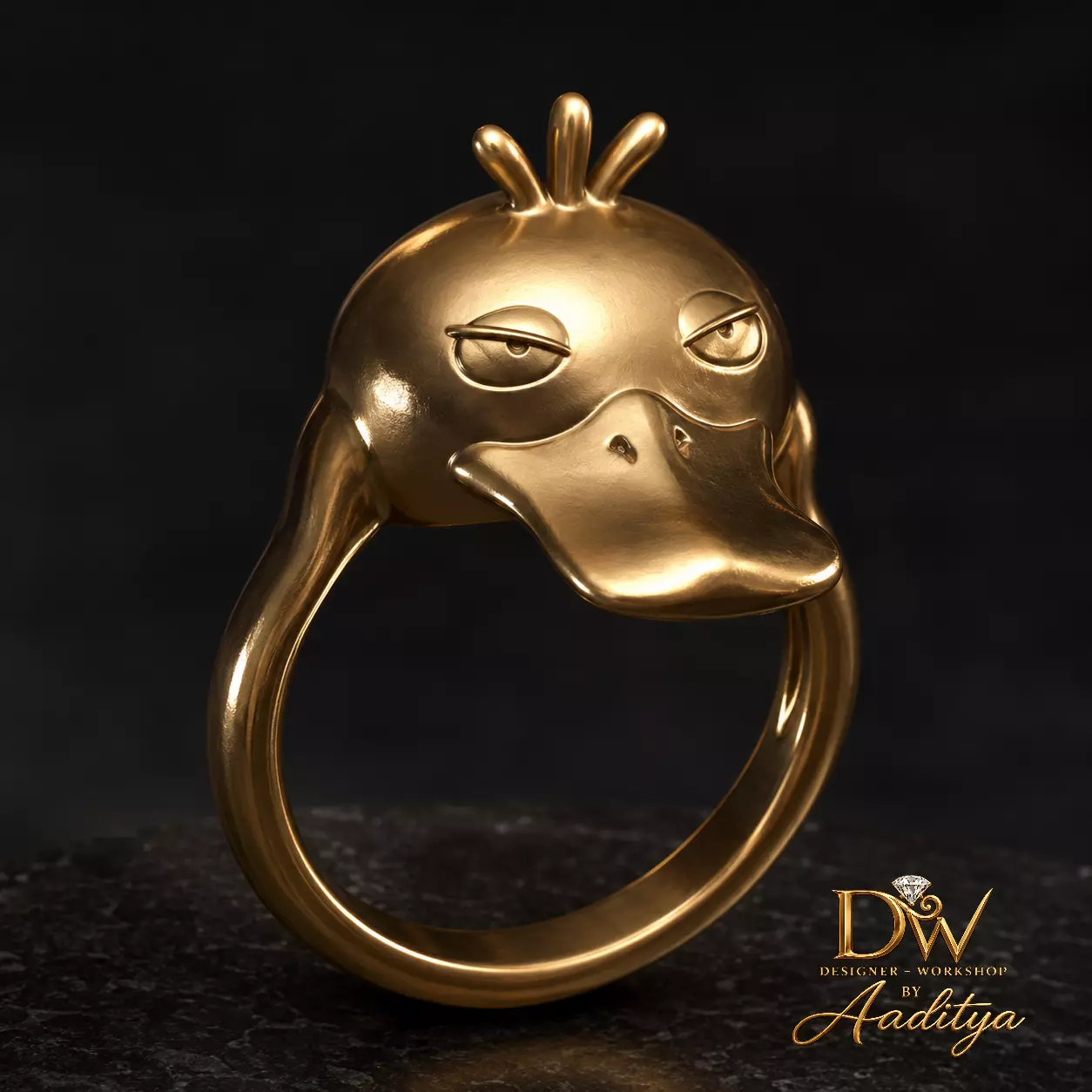 Pokemon Psyduck Ring 3D print model